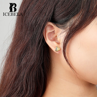 Boucles d'oreilles tendance en argent sterling 925 plaqué or 18 carats, motif coquillage, pour femmes, vente en gros