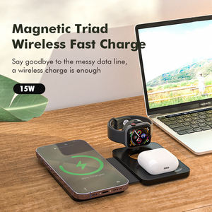 Cargador Inalámbrico Magnético 3 en 1 Plegable de Bolsillo, Tendencia 2026, Estación de Carga Rápida de 15W para Teléfono, Reloj y Auriculares - Product Image 2