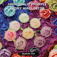 Têtes de fleurs artificielles en tissu de soie, fausses fleurs en forme de rose pour mur floral de mariage DIY, bouquets, couronnes et décorations de fête