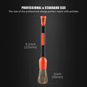 Set di spazzole per dettagli per Auto, Kit di pennelli per dettagli per capelli morbidi per cruscotto interno, ruote, presa d'aria e <span class=keywords><strong>pelle</strong></span> del sedile - Product Image 3