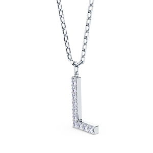 Colgante con Iniciales de la A a la Z Personalizado, Elaborado con Diamantes Cultivados en Laboratorio VVS VS EF en Plata de Ley 925 con Acabado en Oro - Product Image 3