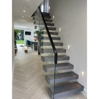 CBMMart Escaliers flottants en bois modernes et économiques pour l'intérieur