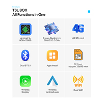 Android 16 Universal CarPlay Ai Box AI-996 TSL 8G+128G Equipado con Qualcomm Snapdragon de 8 núcleos