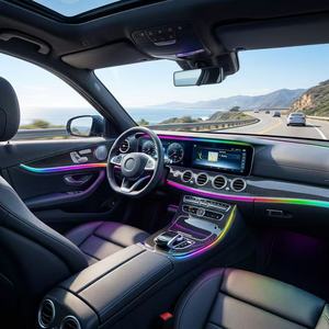 RHD Car Interior Ambient Lighting System with 12 Volt DC <b>Adapter</b> and Touch Sensor Dimmer <b>Switch</b> Control - Product Image 2