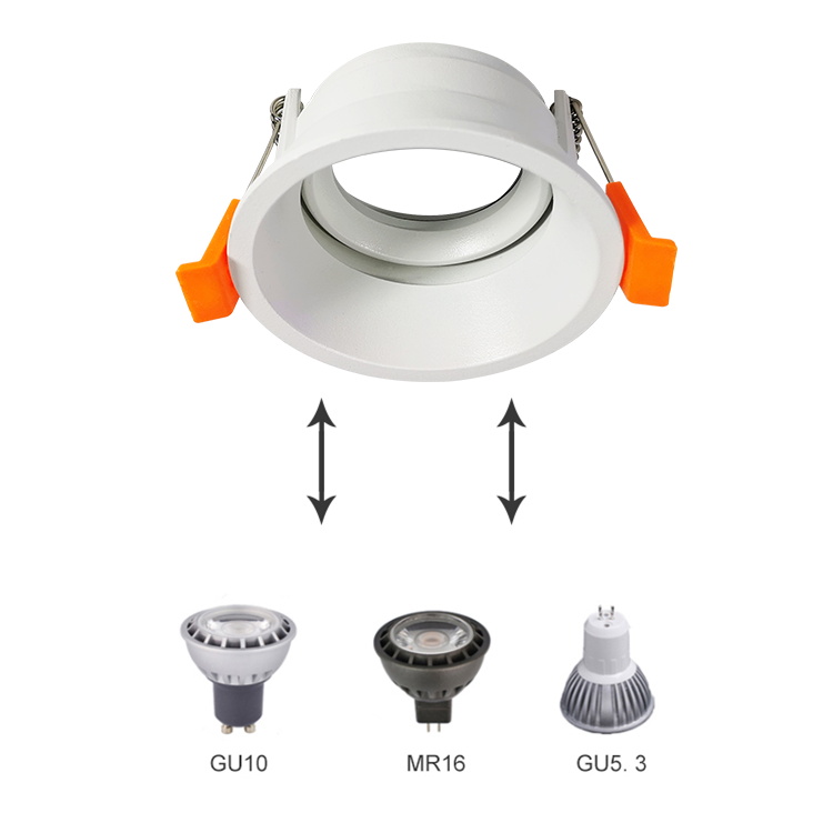 3W 5W 6W 7W 8W 10W LED מקורה מסגרת צרה זרקור החלפת הלוגן GU10 MR16 GU10 בית תאורה למטה