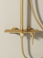 Système de douche thermostatique de luxe pour appartement intelligent, affichage numérique, laiton, céramique, poignée unique, jet de pluie doux
