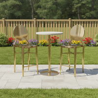 Tabouret de bar empilable moderne en plastique avec cadre en acier inoxydable, dossier haut, chaise de comptoir pour hôtels, événements, mariages, or/argent