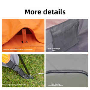 <span class=keywords><strong>Tente</strong></span> familiale E-RIKE à double couche, cadre en alliage d'aluminium, 2-3 personnes, légère, quatre saisons, personnalisable, imperméable - Product Image 2