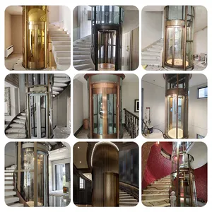 Modern yuvarlak asansör cam panoramik lüks gezi konut hidrolik yolcu asansörü apartman için asansörler