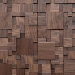 Nouveau style chinois salon TV fond panneau mural mosaïque noir <span class=keywords><strong>noyer</strong></span> panneau de <span class=keywords><strong>bois</strong></span> décoratif insonorisé diffuseur panneaux muraux - Product Image 6