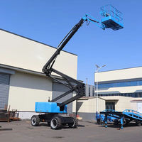 Plateforme élévatrice araignée électrique compacte sur chenilles hydrauliques pour travaux en hauteur, entretien de bâtiments et élagage d'arbres
