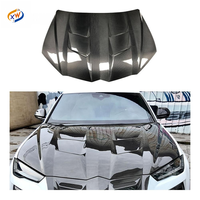 Cubierta de Motor de Fibra de Carbono Negro Brillante Compatible con Lamborghini Urus M, Parachoques Delantero
