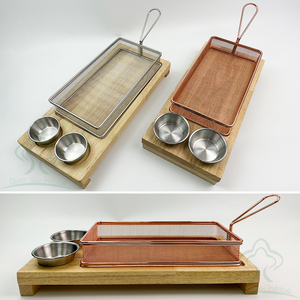 Platos de servicio de madera de primera calidad, vajilla Natural, bandeja de comedor para bocadillos, ensaladas, queso, hamburguesas, aperitivos - Product Image 2