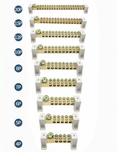 Un sur plusieurs Bornier à courant élevé XP0918A-10P Bornier à vis à double rangée Bornier <span class=keywords><strong>de</strong></span> <span class=keywords><strong>terre</strong></span> en laiton - Product Image 5