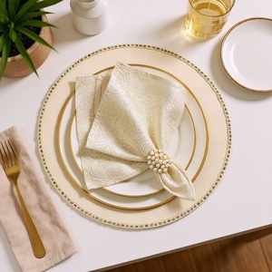 Mantel Individual de lujo, mantel redondo, plato de cena, mantel Individual de yute, manteles individuales de Palma de <span class=keywords><strong>Iraca</strong></span>, artículo decorativo para el hogar con borlas - Product Image 2