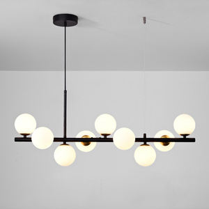 长方形厨房岛吊灯北欧现代金色豪华玻璃泡泡吊灯家居装饰 - Product Image 4