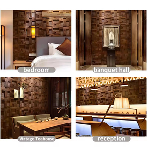 Panneaux d'art d'intérieur de luxe, carreaux muraux décoratifs <span class=keywords><strong>en</strong></span> <span class=keywords><strong>bois</strong></span>, mosaïque <span class=keywords><strong>en</strong></span> <span class=keywords><strong>bois</strong></span> écologique pour la <span class=keywords><strong>décoration</strong></span> murale et de plafond des hôtels et des salons - Product Image 5