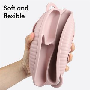 Ensemble d'assiettes divisées en silicone avec ventouse, animaux de dessin animé, sans BPA, écologiques, en forme de cœur, pour les repas des tout-petits et des enfants - Product Image 5