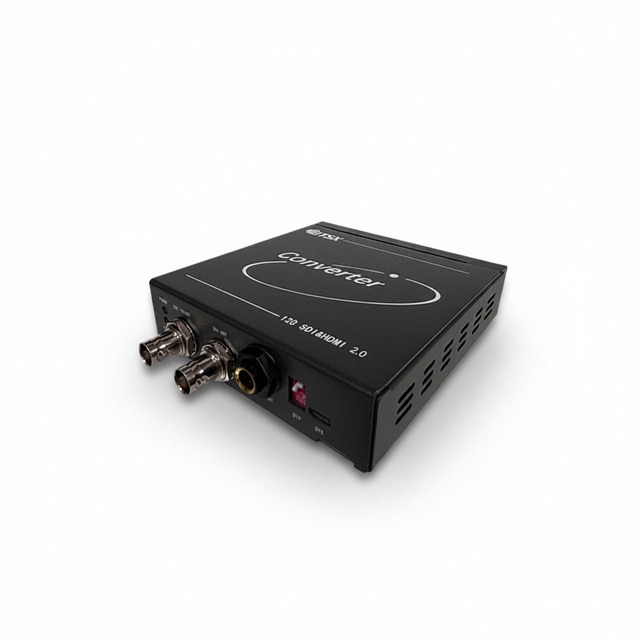 Professional 12G SDI to HDMI 2.0 Converter Bidirectional 4K60 Video Audio Embedding De-embedding