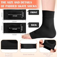 2 paires de protège-tendons, talons et chevilles rembourrés pour le patinage artistique et le ski sur glace pour femmes