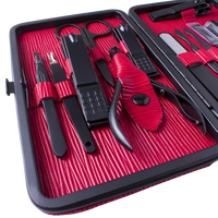 Kit de manucure et pédicure professionnel 15 pièces en acier inoxydable, outils de beauté, coupe-ongles et pince à ongles tranchants, texture cure-dent