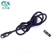 Conector Magnético USB de 2 Pines, Paso de 2.8mm, para Relojes Inteligentes, Cepillos de Dientes Eléctricos, Uso en PCB, Contacto de Latón, Carcasa de Nailon