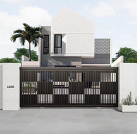 Portail de jardin moderne en métal de haute qualité, automatique, double battant, dernières conceptions principales, pour la maison, l'industrie, l'allée