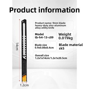 Couteau utilitaire à lame noire <span class=keywords><strong>TOUGHBUILT</strong></span> TB-H4-13-C09, coupeur industriel robuste - Product Image 4