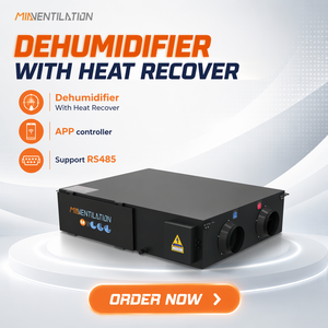 Deshumidificador ERV de Ultra Alta Eficiencia con Filtro HEPA H13 33 L/día, Ventilación con Recuperación de Energía por <span class=keywords><strong>Conductos</strong></span> con Control WiFi - Product Image 1