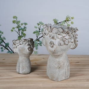 Vaso per Fiori <span class=keywords><strong>in</strong></span> <span class=keywords><strong>Cemento</strong></span> Design 3D Moderno Lianda Decorazione Casa Ragazzo Carino con Testa Umana per Decorazione Giardino Imballato <span class=keywords><strong>in</strong></span> Cartone - Product Image 6
