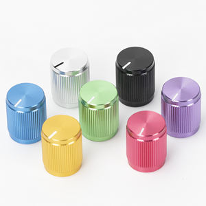 Perilla de Pedal de Efectos de Guitarra de Aluminio Anodizado, Perilla de <span class=keywords><strong>Potenciómetro</strong></span> de Metal Negra, Perilla de Repuesto Duradera para <span class=keywords><strong>Pedales</strong></span> de Guitarra y Amplificadores - Product Image 1