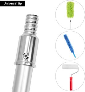 Outil de nettoyage <span class=keywords><strong>télescopique</strong></span> en alliage d'aluminium durable à 2 et <span class=keywords><strong>3</strong></span> sections avec <span class=keywords><strong>manche</strong></span> extensible de 9 m et embout universel pour une utilisation polyvalente - Product Image 2