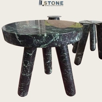 Ensemble table à manger design en marbre Mobilier de cuisine en chêne massif noir de style moderne pour hôtel villa aspect pierre frittée