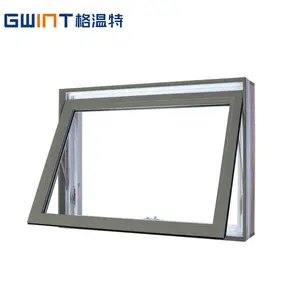 GWINT Toldo ventanas aluminio inodoro toldo vidrio esmerilado baño ventana tamaño con mosquitera ventana interior