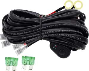 12V açma-kapama anahtarı güç rölesi bıçak sigorta 14AWG LED ışıkları yardımcı ışıklar Bar kablo demeti kiti için motosiklet deniz araba tekne - Product Image 1