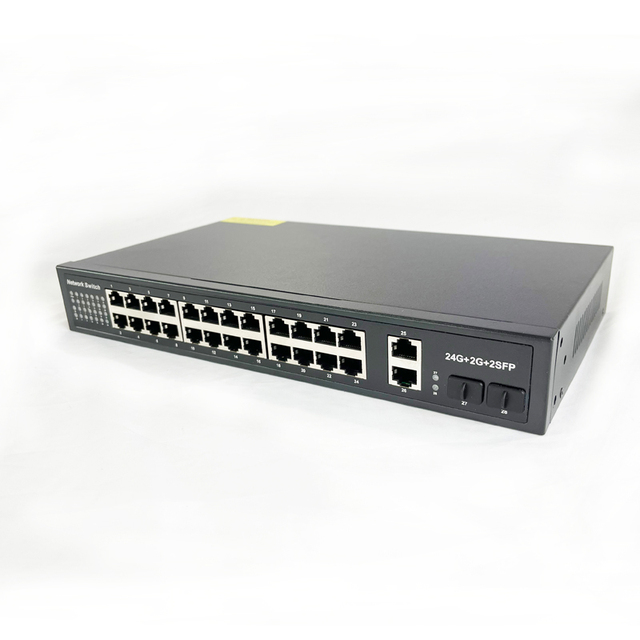 OEM Factory Rack-Mounted 24 Ports Iron Shell Network Switch 10/100/1000m Unmanaged with Competitive Price