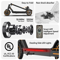 Stock local aux États-Unis, logo personnalisé, OEM, vente en gros, trottinette électrique pliable 350W contrôlée par application, double amortissement, capacité de 120 kg