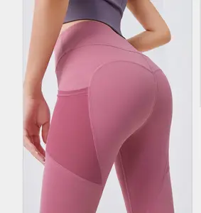 Seamless rapidamente seco em estoque leggings aptidão mulheres ginásio leggings leggings com bolso butt lift