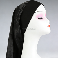 Bonnet de nuit en satin de soie personnalisé avec logo, bandeau bouclé de luxe, bonnet long réglable pour femme, séchage rapide, toutes saisons