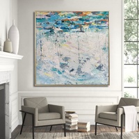 Peinture à l'huile abstraite moderne originale faite à la main sur toile Art mural pour salon maison tissu