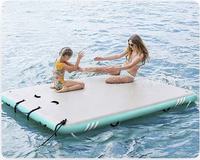 Plateforme flottante gonflable marine, lit flottant, plateforme de pêche aquatique, coussin d'air pour jeux d'enfants, piscine