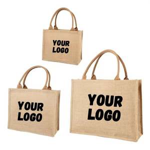 Sac de courses réutilisable personnalisé, respectueux de l'environnement, en jute - Product Image 2