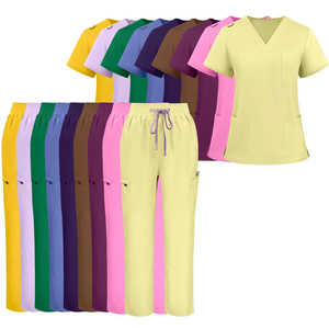 Ensemble d'uniformes médicaux pour femmes en polyester, rayonne et élasthanne, coupe ajustée pour infirmières, extensible - Product Image 4