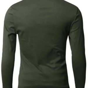 T-shirt Homme Confortable à Manches Longues en Polyester Coton, Coupe Slim, Doux, Respirant, Séchage Rapide, Anti-Plis, Idéal Printemps-Automne pour le Fitness - Product Image 4