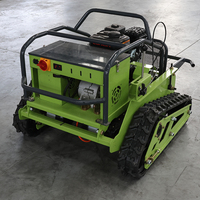 Tondeuse à gazon industrielle de haute qualité, sans fil, 550 mm, 2 temps, à chenilles, à braquage zéro, télécommandée, pour pentes