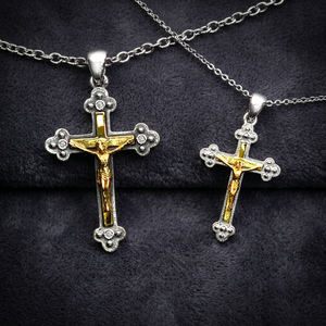 Collar Clásico de la Serie Cross con Circonita para Compromiso y Boda, Cadena de Plata de Ley 925 con Colgante para Regalo de Aniversario - Product Image 3
