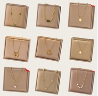 Colliers pendentifs pour femmes en acier inoxydable plaqué or 18 carats, chaînes de style bambou, colliers ras du cou personnalisés, vente en gros