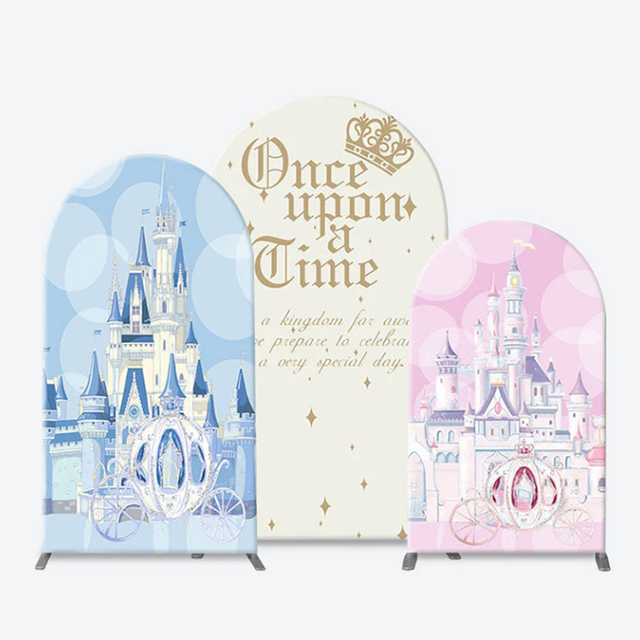 Custom Printed Anniversary Backdrop Cover Fabric Cover for Chiara Arch Backdrop Balloons in Kids Birthday Party Backdrops