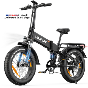Vélo électrique pliable à pneus larges de 20 pouces en stock dans l'UE, 250W 48V 13Ah, autonomie de 120 km, double suspension, Shimano 7 vitesses, tout-terrain, 3-7 jours - Product Image 1