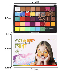 Kit de <span class=keywords><strong>peinture</strong></span> faciale d'Halloween 40 couleurs, maquillage corporel tendance mat, <span class=keywords><strong>peinture</strong></span> <span class=keywords><strong>gouache</strong></span> non toxique - Product Image 5